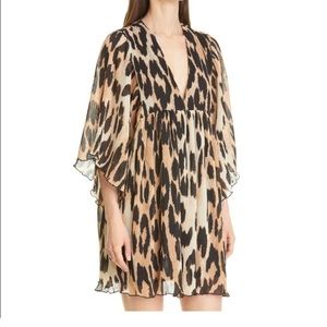 GANNI Leopard Mini Dress, EUC